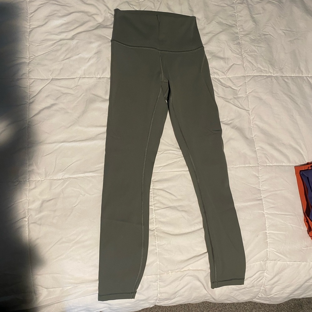Olive green lulu lemon align leggings size 2